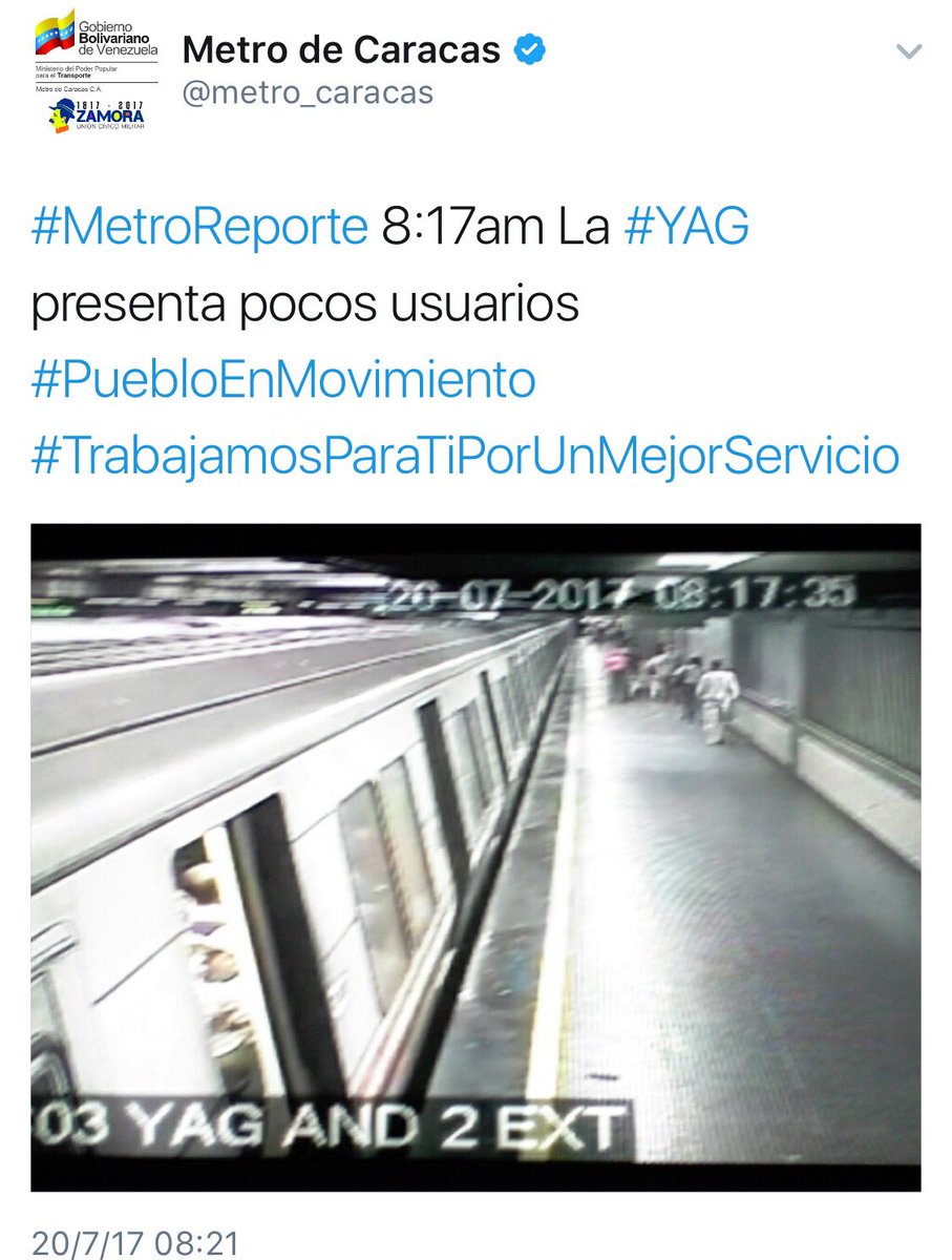 LuisFlorido's tweet photo. Véanlo antes que dictadura lo borre: @metro_caracas asume con FOTOS que estaciones están vacías, hoy nuestro pueblo en #ParoCivicoActivo https://t.co/roK4SJDBob