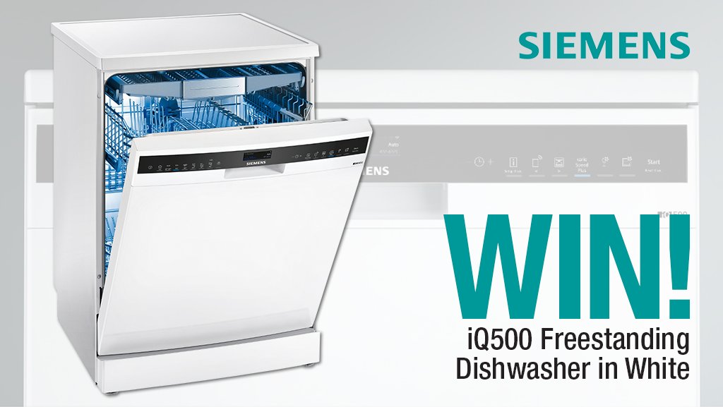 Enter our #competition to #WIN this @SiemensHomeUK iQ500 #Dishwasher worth £629! Follow us <a href="/HughesDirect/">Hughes</a> &amp; RT 🍀🎁 T&amp;Cs apply, ends 26/07/17