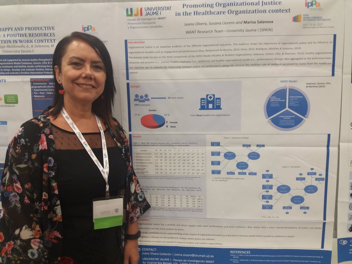 WANT_UJI's tweet photo. @MarisaSalanova presents the poster "Promoting Organizational Justice in the Healthcare Organization Context" #WCPP17 @UJI_noticias https://t.co/l4mZyBDTHZ