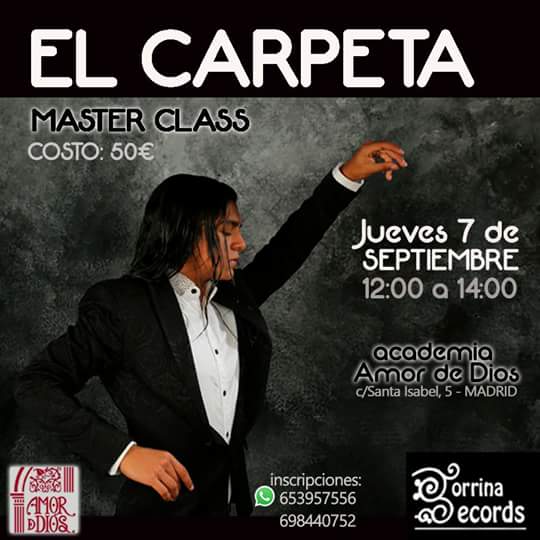 manuelcarpetamf's tweet photo. MASTER CLASS Jueves 7 de septiembre.❤ @ManuelCarpeta https://t.co/qvisEe0PDO