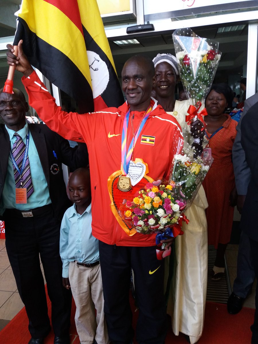 stephenkmuneza's tweet photo. Uganda’s world champion #DavidEmong returns home https://t.co/Y0v1oEQzuC https://t.co/gnImfzgKtK