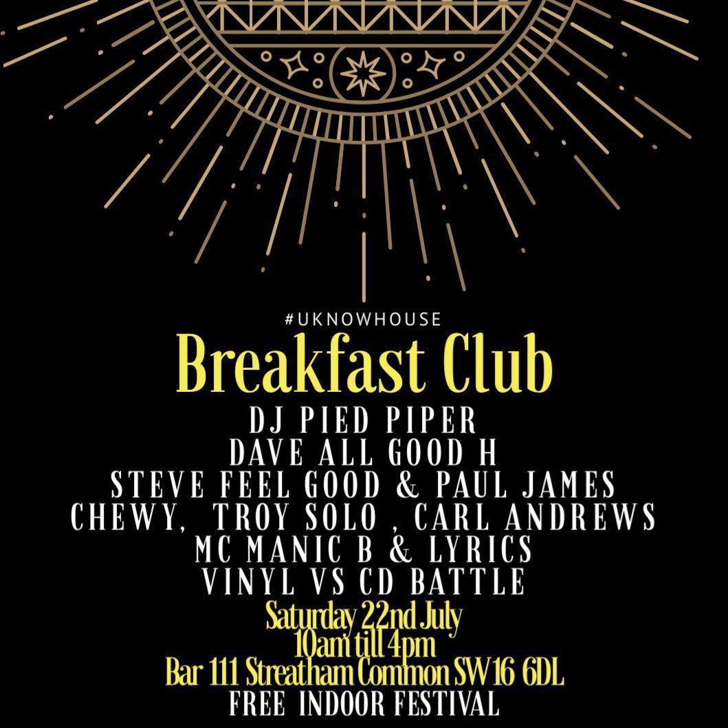 StreathamClub's tweet photo. R U READY #UkGarage Indoor Festival #BreakfastClub  @DJPiedPiper @stevefeelgood1 @StreathamClub #preparty #GarageNation @sean_joyce1 🎧🎤 https://t.co/qFpfgyCAIZ
