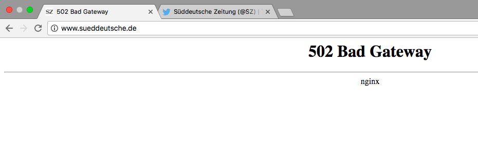 danlohrmann's tweet photo. @SZ Eure Seite scheint offline! https://t.co/wYN4zthAln