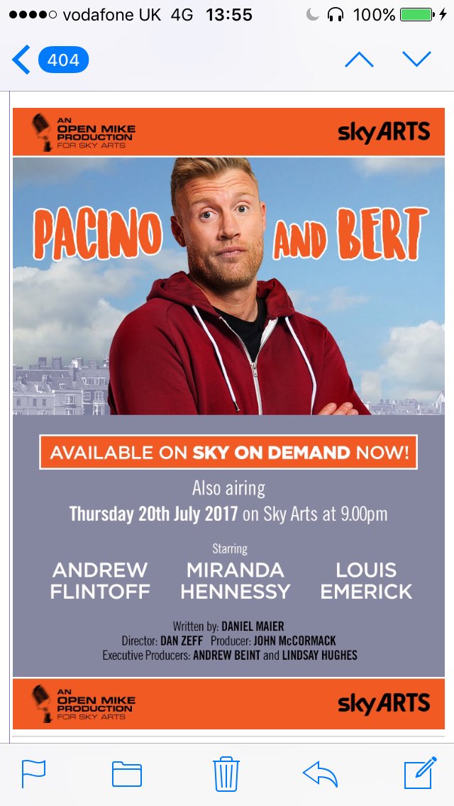 flintoff11's tweet photo. This on @SkyArts tonight , a retweet would be lovely please 👍🏻 https://t.co/Gs5CRvA0lZ