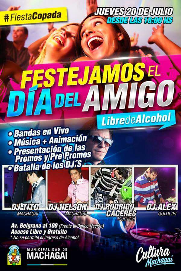 PrensaMachagai's tweet photo. Feliz día Amig@s.
Hoy lo festejamos junto 🎊🎉

#MegaFiestaMachagai. https://t.co/EadiPSzR2n