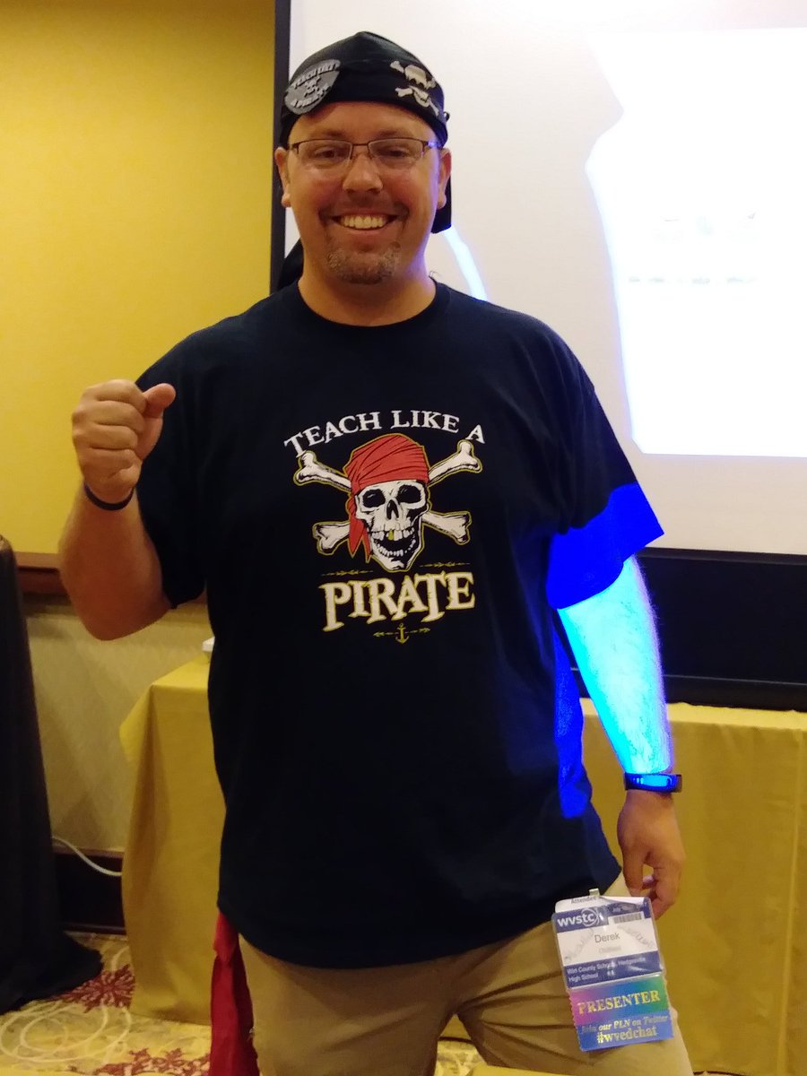 AhackettAmy's tweet photo. Teach like a Pirate....what a wonderful session! @Mr_Oldfield you are inspiring! https://t.co/Kmk7fIMqA3