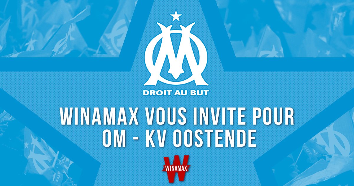 WinamaxSport's tweet photo. Deux places en loges à gagner pour @OM_Officiel - Oostende le 27 juillet à 20h45 à l'Orange Vélodrome. RT+Follow pour jouer. https://t.co/Q3VF07s3kM