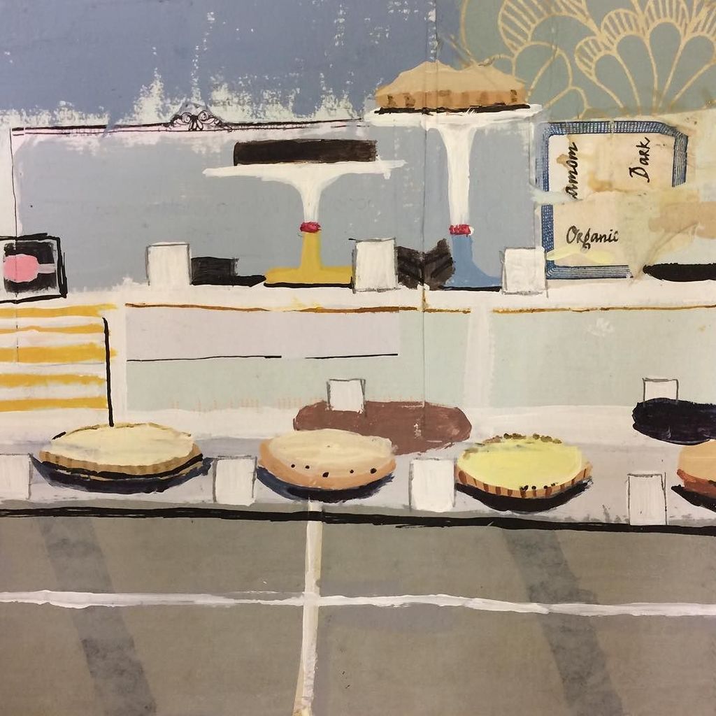 Charlotte_Hardy's tweet photo. More cakes... #ondisplay #cafewindow #lemontart #pattern #grid #yellowandgrey #collage #sketchbook #collection #la… https://t.co/B61rk3utz5 https://t.co/L3w7x31L81