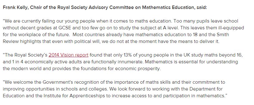 ACME (@acmemaths) on Twitter photo Our response to the long-awaited #SmithReview of 16-18 mathematics education <a href="/royalsociety/">The Royal Society</a> ow.ly/Wmax30dMos2 Our response to the long-awaited #SmithReview of 16-18 mathematics education <a href="/royalsociety/">The Royal Society</a> ow.ly/Wmax30dMos2