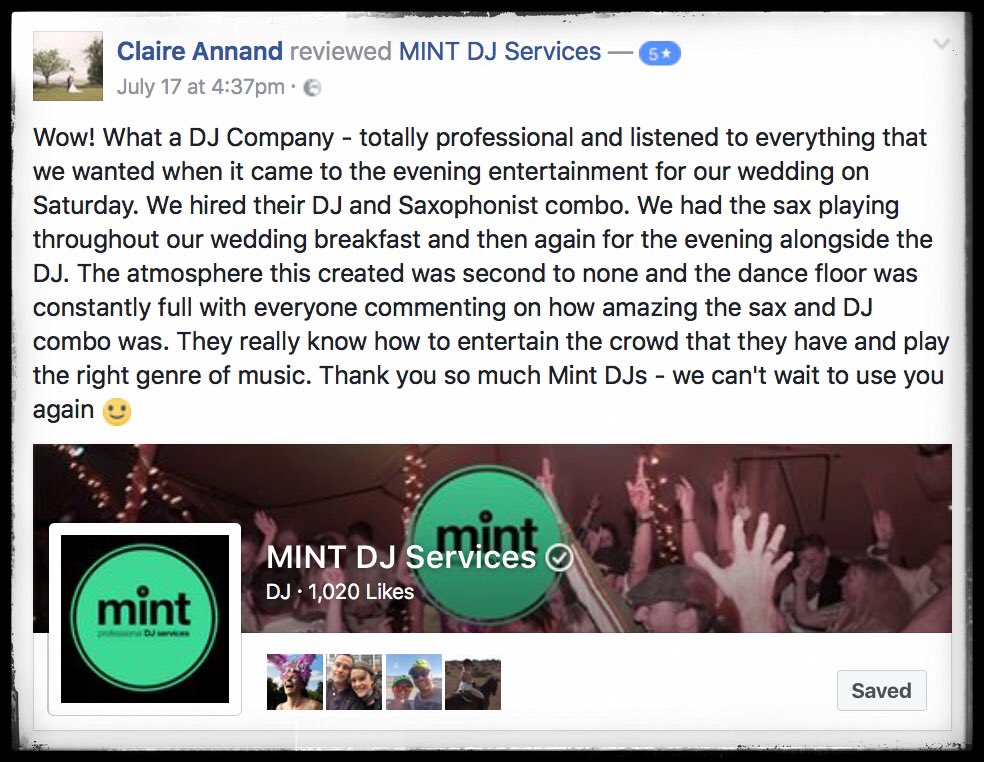 Thanks Claire &amp; Ross for this gleaming review🙏 DJ &amp; Sax provided by <a href="/Mint_DJs/">Mint DJ Services</a> <a href="/LympneCastle/">Lympne Castle</a> #kent