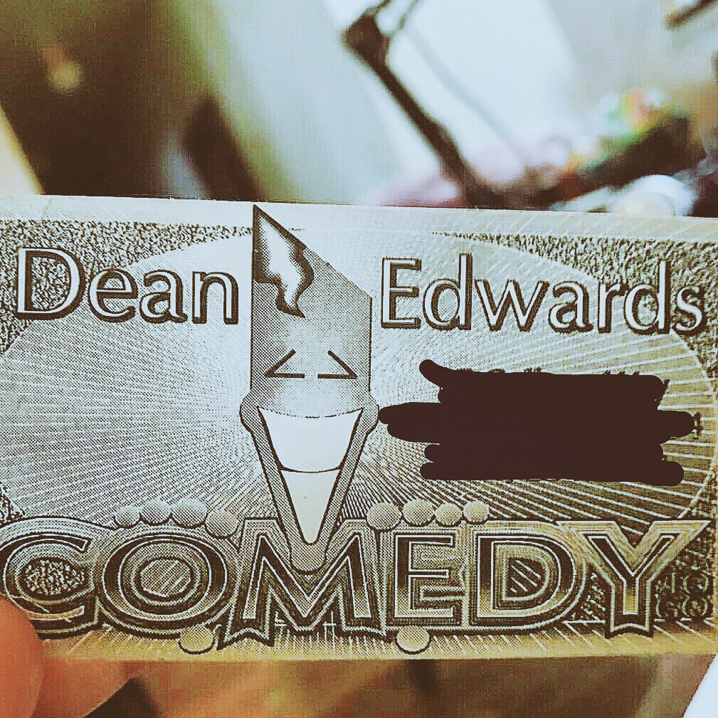 IAmDeanEdwards's tweet photo. #tbt Thx @jpjusticelaughs for saving  #MyFirstCard. See y'all at the @ChicagoImprov all weekend. https://t.co/nddb4bnYC4