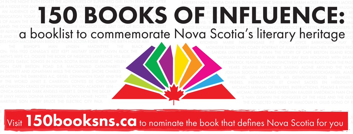 NSProvLibrary's tweet photo. 150 Books of Influence - Nominate a Book that Defines Nova Scotia for You https://t.co/6moGkYTBo9
#Libraries150 #NovaScotia #NSPublicLibs https://t.co/9do4C2pkfe