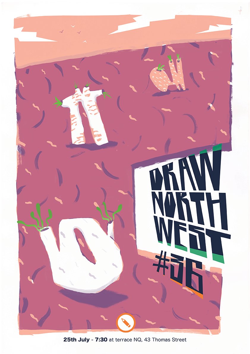Draw North West is on Tuesday! Upstairs in <a href="/nqterrace/">Terrace NQ</a>. See you there!