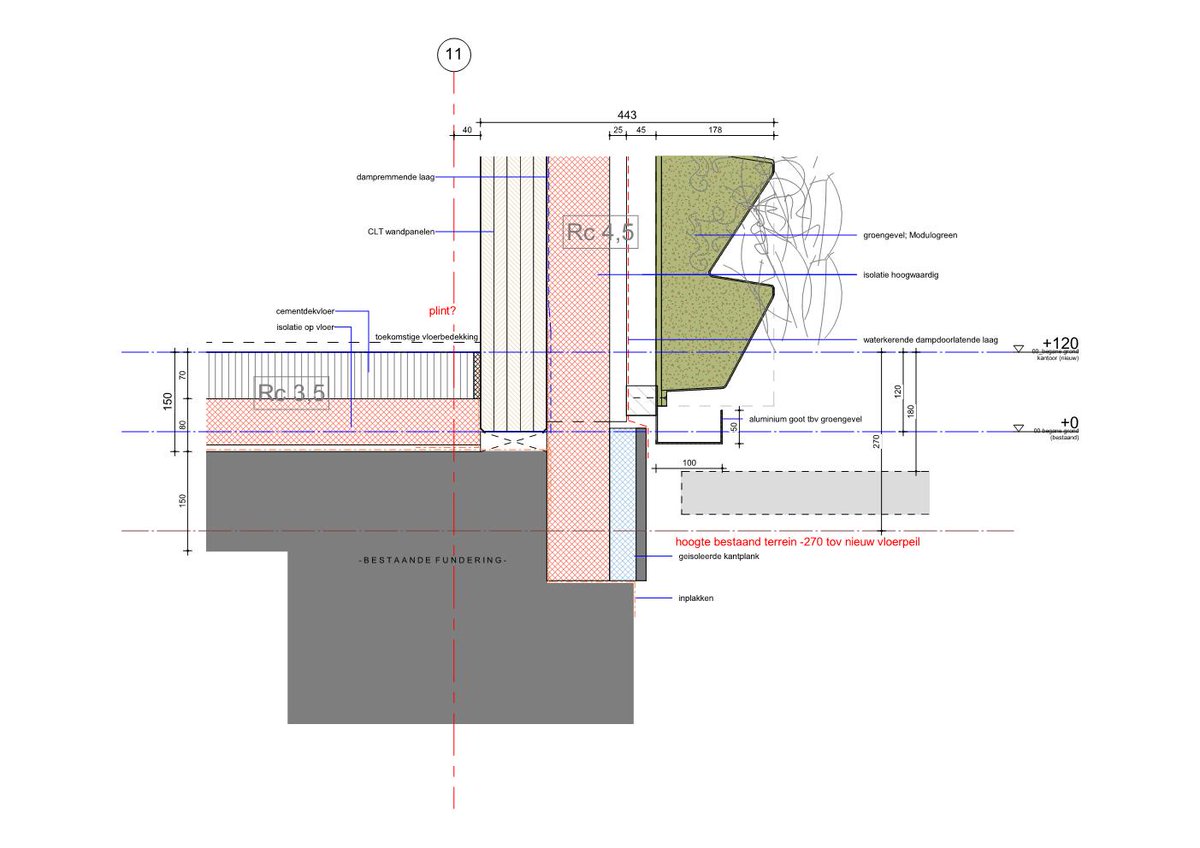 jeroen_m's tweet photo. Stukken voor omgevingsvergunning gereed. Verduurzaming bestaand kantoor. #Lignatur #CLT #Modulogreen @groosmanNL Van schetsdetail naar model https://t.co/kZcKsZD9ul