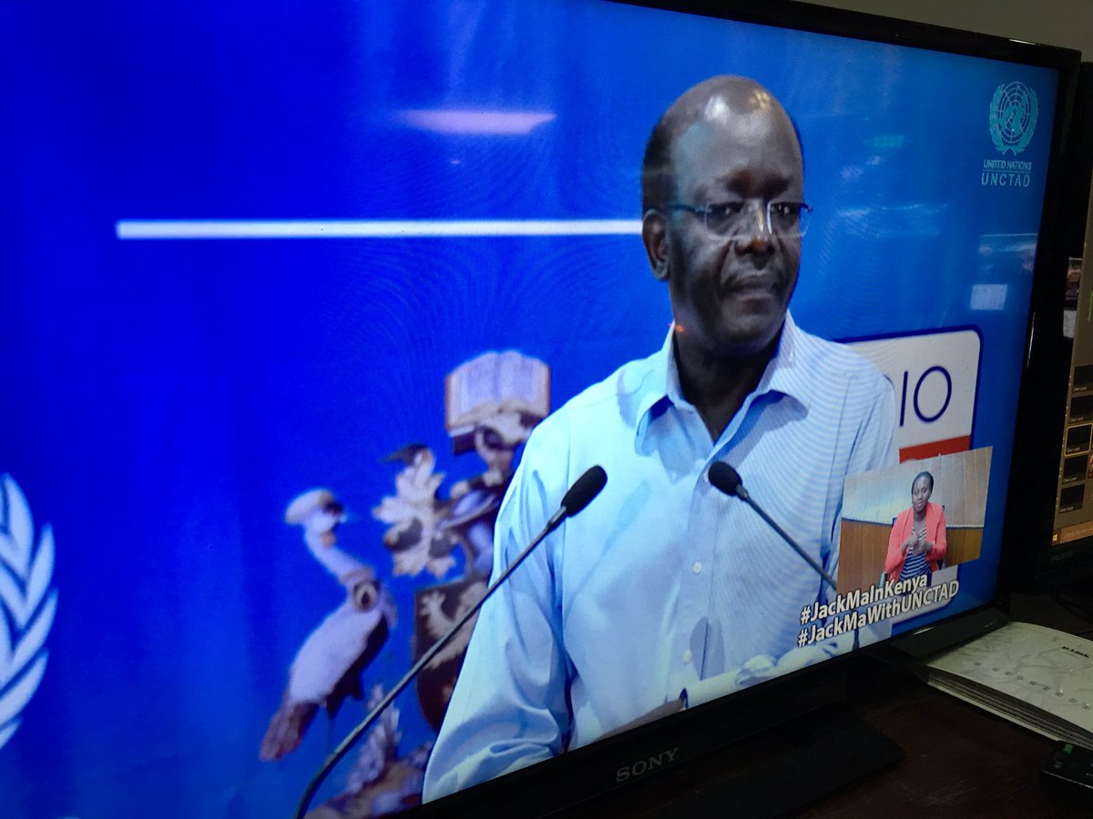 TheStarKenya's tweet image. "A young University student in Kenya is the one who invented M-Pesa" - @UNCTADKituyi #JackMaInKenya