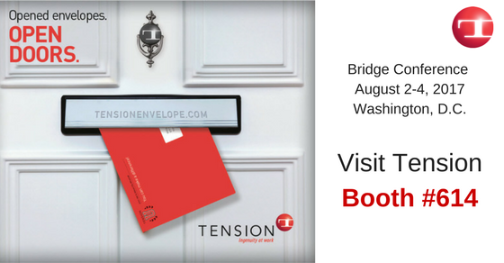 TensionCorp's tweet photo. Come and knock on our door in Booth #614. #Bridge2017 https://t.co/kW7NUdKWDj