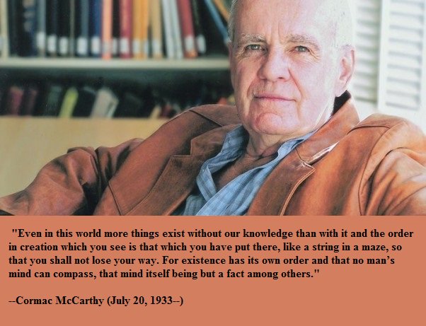 Happy birthday, Cormac McCarthy! 