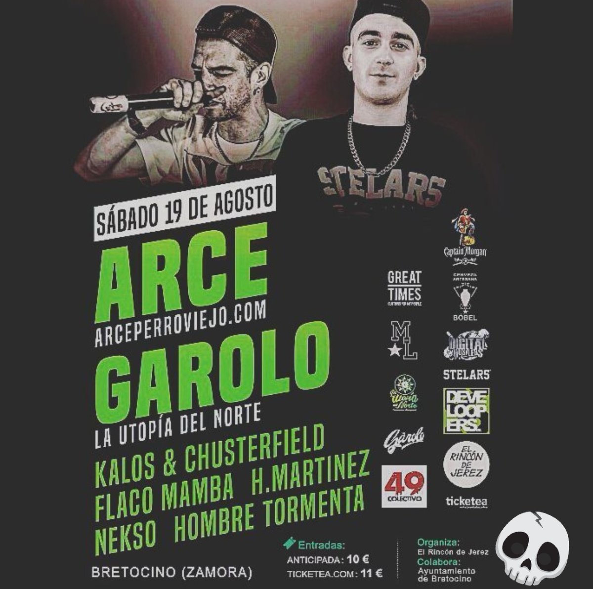 garoloko33's tweet image. SABADO 19 AGOSTO EN BRETOCINO #ZAMORA @arceperroviejo @kalosmasmusic @Chusterfield #FlacoMamba #HMartinez #Nekso #HombreTormenta  @ticketea