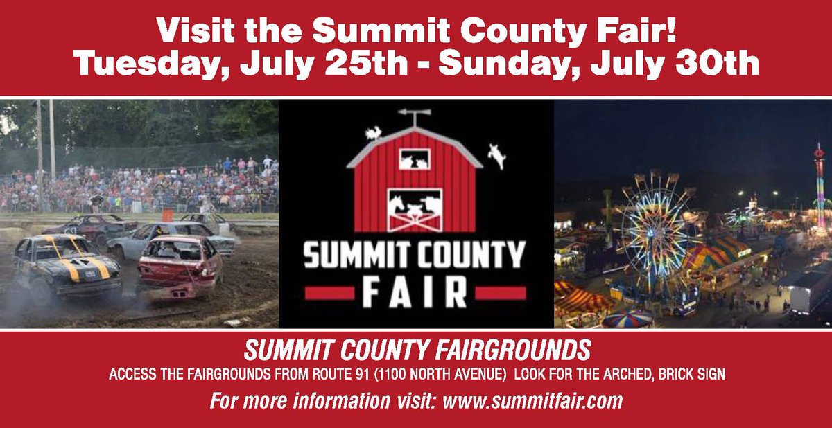 summitforkids's tweet image. Come out to the Summit County Fair! Tuesday, July 25th and Sunday, July 30th. for more information visit summitfair.com