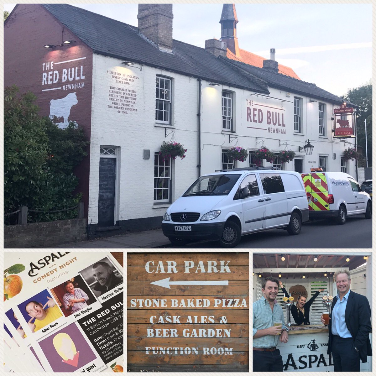 Really pleased to be partnering with <a href="/Aspall/">Aspall</a> tonight at the new-look Red Bull in Cambridge. #Cider and #Comedy = #win!