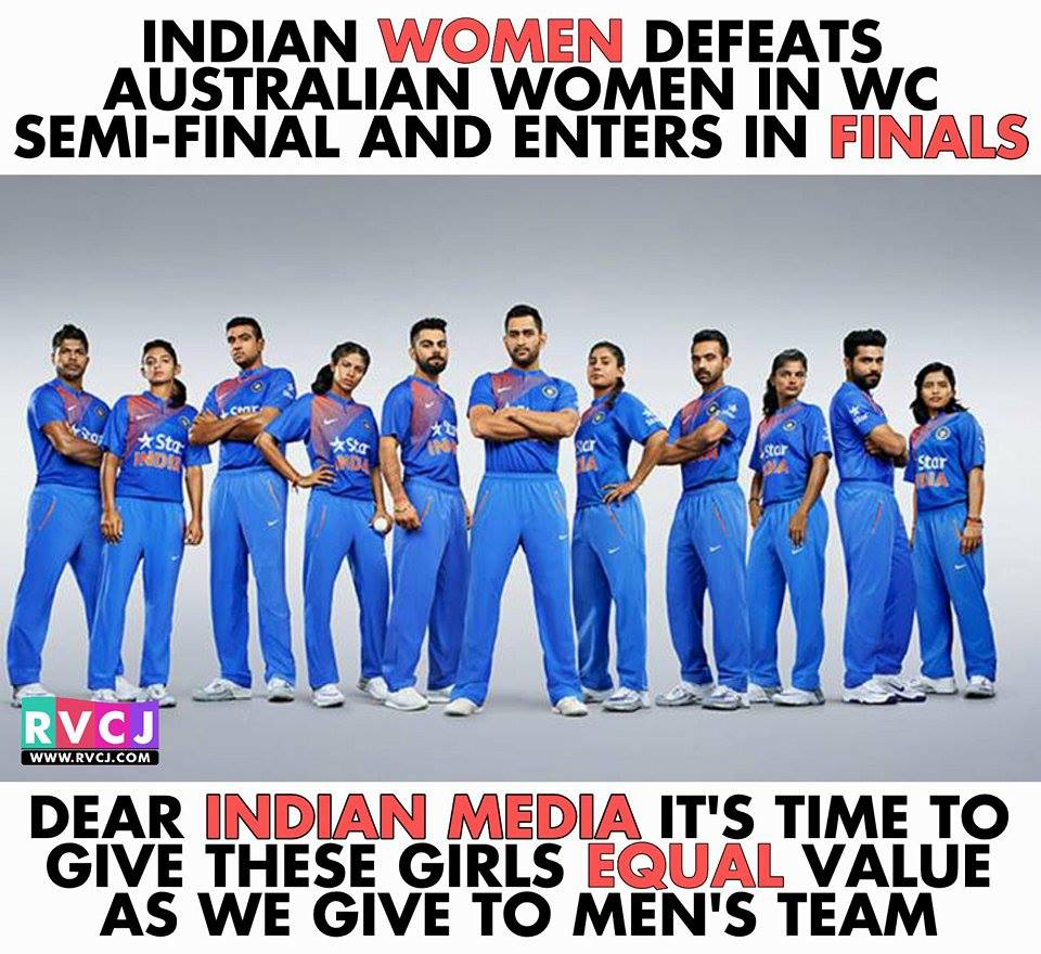 RVCJ_FB's tweet photo. Take A Bow..Indian Women..
#IndvAUS #ICCWomensWorldCup2017 #WWC17 https://t.co/w5sYOlfjwD