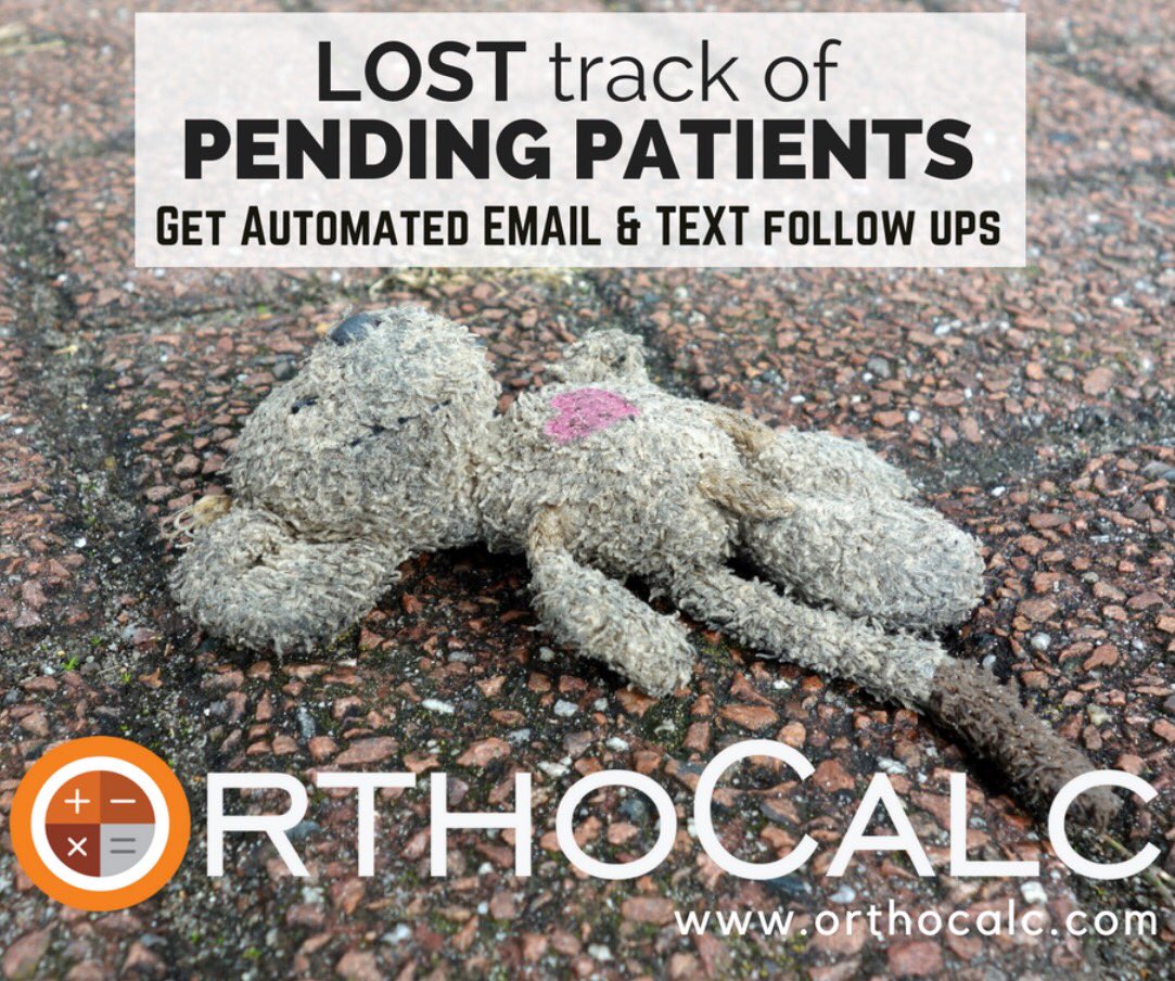 OrthoCalc's tweet photo. Don't lose track of your pending cases - @OrthoCalc pending follow ups via email and text will help you close more cases #CloseMoreCases https://t.co/fefj6EAFux