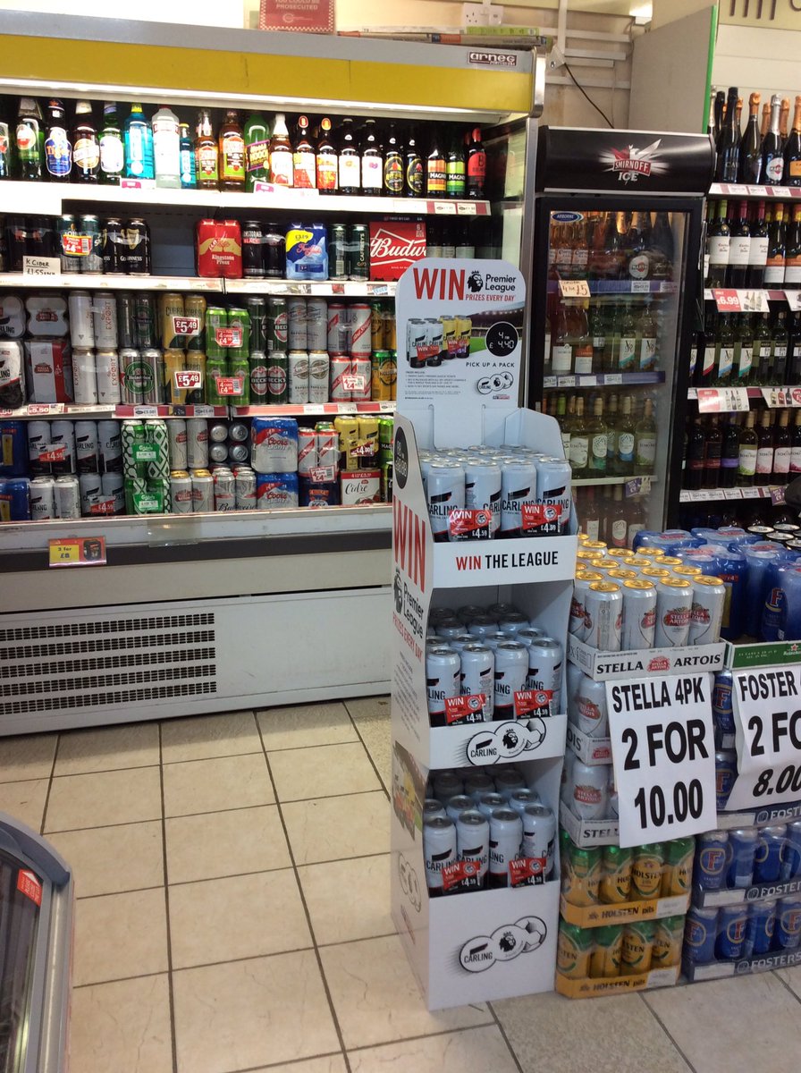 PowerforceMC34's tweet photo. Carling premier league FSU sited in  premier store today #carling #wintheleague @PowerforceMCNSM https://t.co/KXDfLNklHv