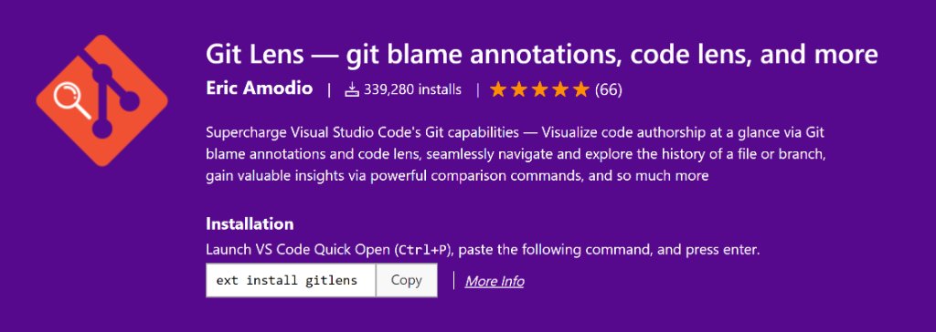 Supercharge #VisualStudio @code's Git capabilities with the #Git Lens plugin. Download now:https://marketplace.visualstudio.com/items?itemName=eamodio.gitlens