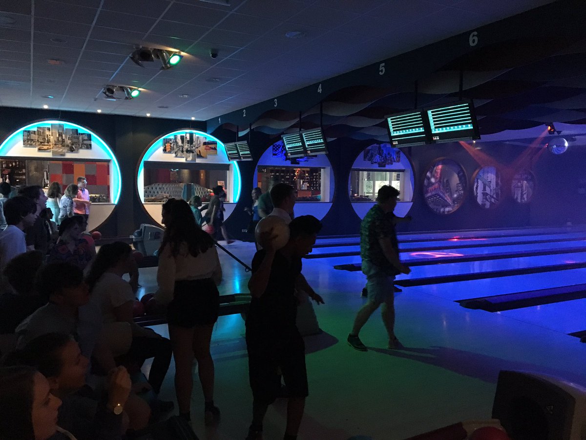 BexleyGSMusic's tweet photo. We have an entire bowling alley to ourselves - plus dry ice and party music! Amazing :-) https://t.co/KRD3FjfwWT