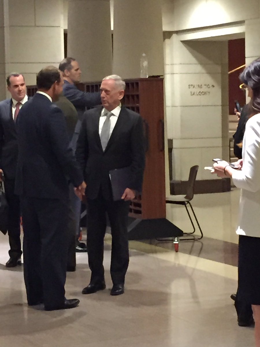 Leandra Bernstein On Twitter Secsef Mattis Leaving House Briefing On Isis Me Progress Against Isis Mattis We Re Winning They Re Losing