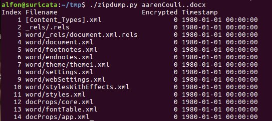 seguridadyredes's tweet photo. aarenCouli..docx #Análisis con XML, etc.
#zipdump.py -s14 -A -e aarenCouli..docx https://t.co/EJkK7WFjNs