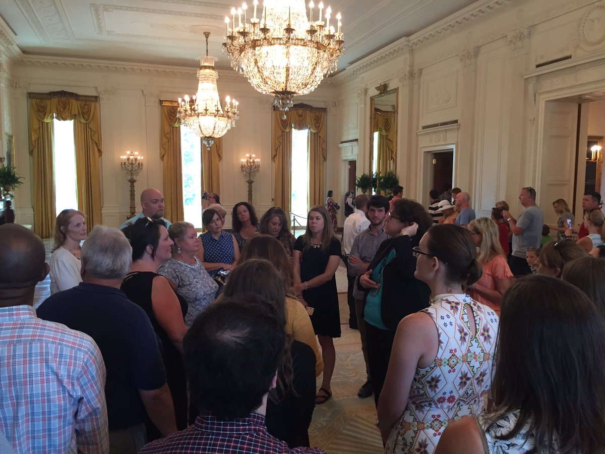 cspeakmann's tweet photo. After 10 years, I finally got to see the White House movie theater and go behind the ropes for a very special tour with teachers #whhti17 https://t.co/TvrCfJkynC