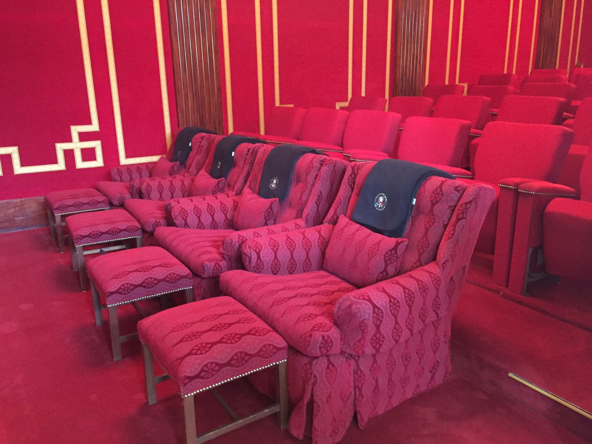 cspeakmann's tweet photo. After 10 years, I finally got to see the White House movie theater and go behind the ropes for a very special tour with teachers #whhti17 https://t.co/TvrCfJkynC