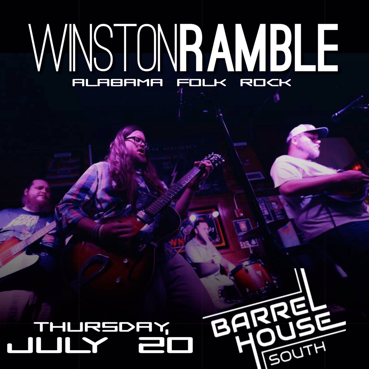 WinstonRamble's tweet photo. Tonight at Barrel House in Savannah! 10:30pm! Come get cha some #winstonramble #savannahGA #BarrelHouseSouth https://t.co/1Wg6mKWDiy