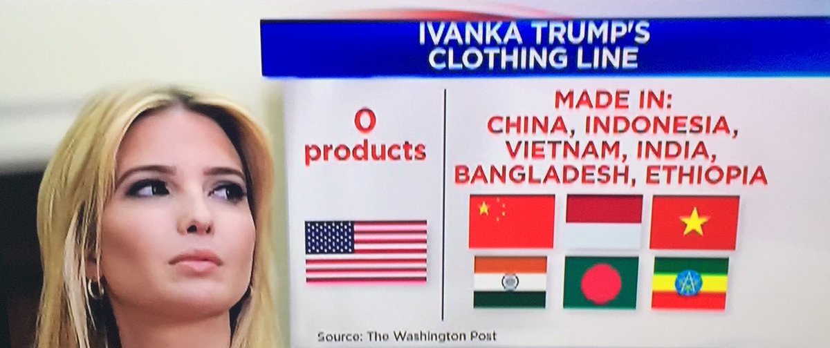 DeeCam99's tweet photo. #MadeWhere ? Week @IvankaTrump #NeverRepeal #trumprussia #ImpeachTrump #RevokeKushner #DearJared #ComplicitIvanka #TheResistance #Resist https://t.co/CTOgcfaYEp