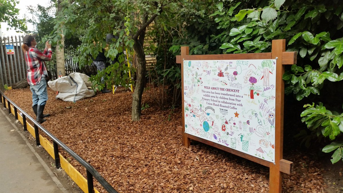 CodyDock's tweet photo. So rewarding,  job done. thanks to #starprimary #Unionroasted for making #wildaboutthecrescent #growwild #greeninggreybritain https://t.co/QnWnjJ6L6c