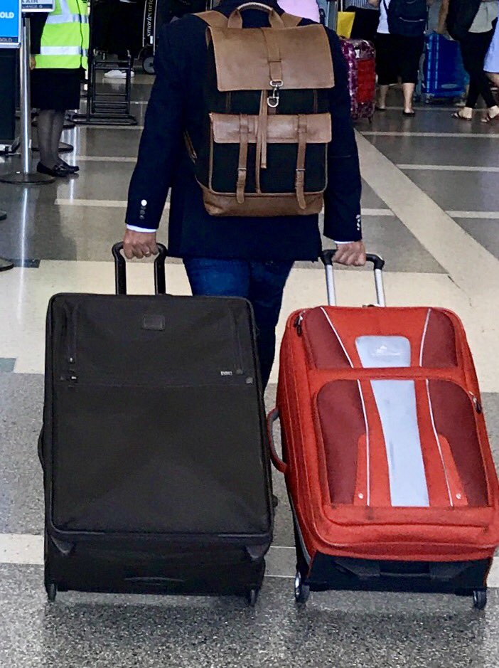 jlrochashoes's tweet photo. One of our backpacks sighted at the international terminal in LAX, we are proud when someone travels in style #menstyle #jlrocha #backack https://t.co/ZScPJN6d9S