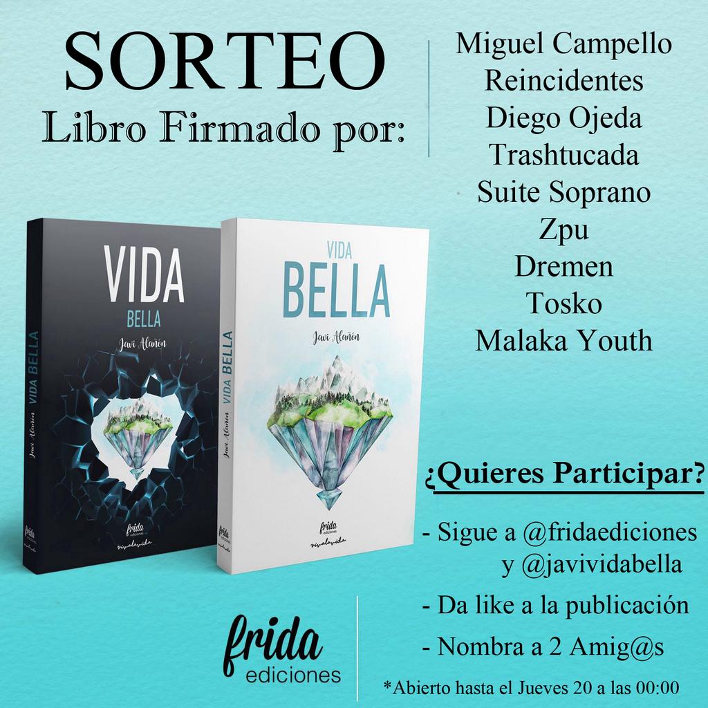 JaviVidaBella's tweet photo. Sorteo en Instagram!Entra en @JaviVidaBella, es muy fácil! #sorteo #vidabella #Instagram #fridaediciones #javialañon https://t.co/fgzlNuuCgd