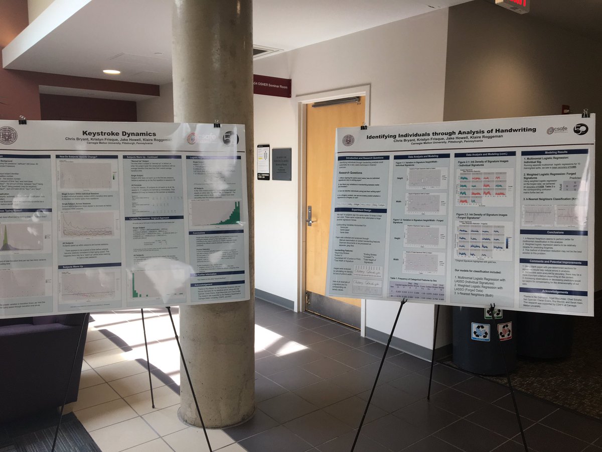 CMU_StatDS's tweet photo. Stop by for the summer undergrad research program's celebration. We've got posters & presentations! #cmustats #statpride @CMU_DietrichHSS https://t.co/mtXEv68Ko2