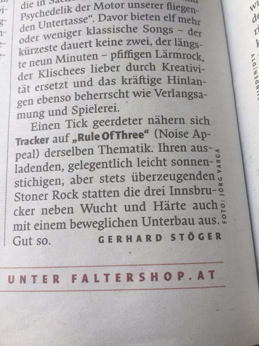 tracker_band's tweet photo. Vienna's finest Falter likes us! https://t.co/slQ2iXYDfv