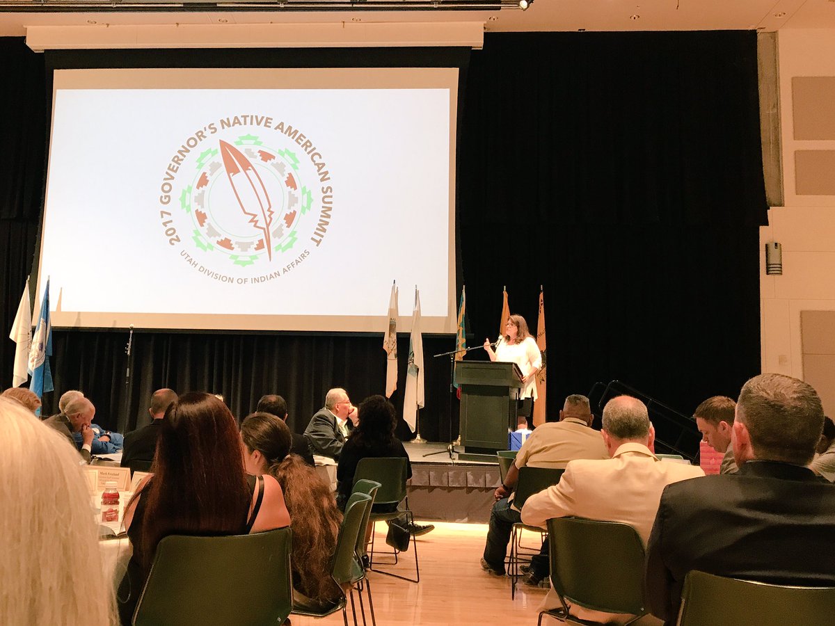 DCSamantha's tweet photo. Jackie Pata, Exec Director of @NCAI1944 keynotes @UT_Indian Native American Summit and stresses importance of meaningful #TribalConsultation https://t.co/j0NMM0ZzED