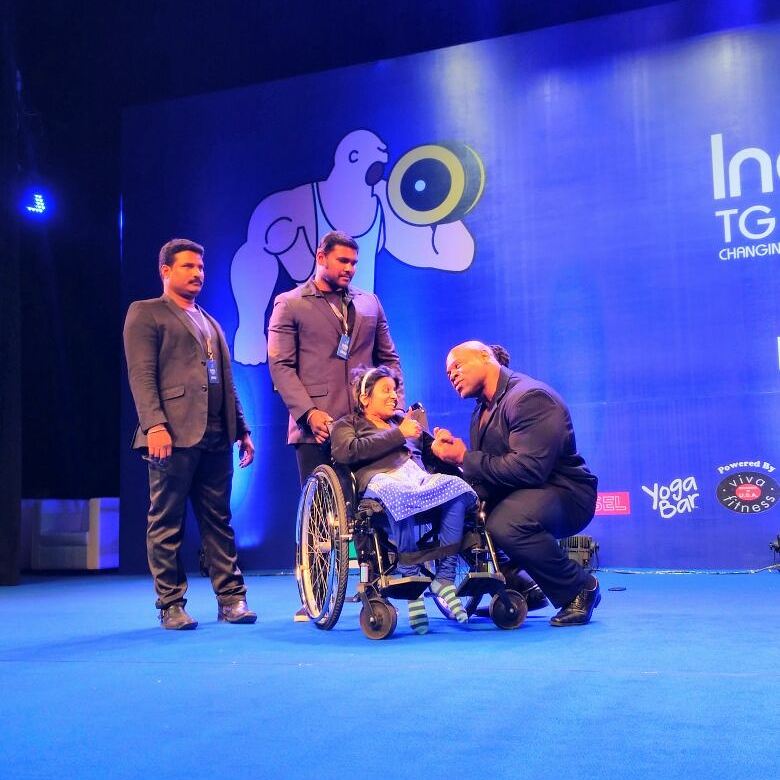 IndiGo6E's tweet photo. Your "Brain pack" is as important as your 6 pack 
The queen on wheels meets King Kai at #TGConnect, a #FitToFly initiative! https://t.co/tMUNhiGuaj