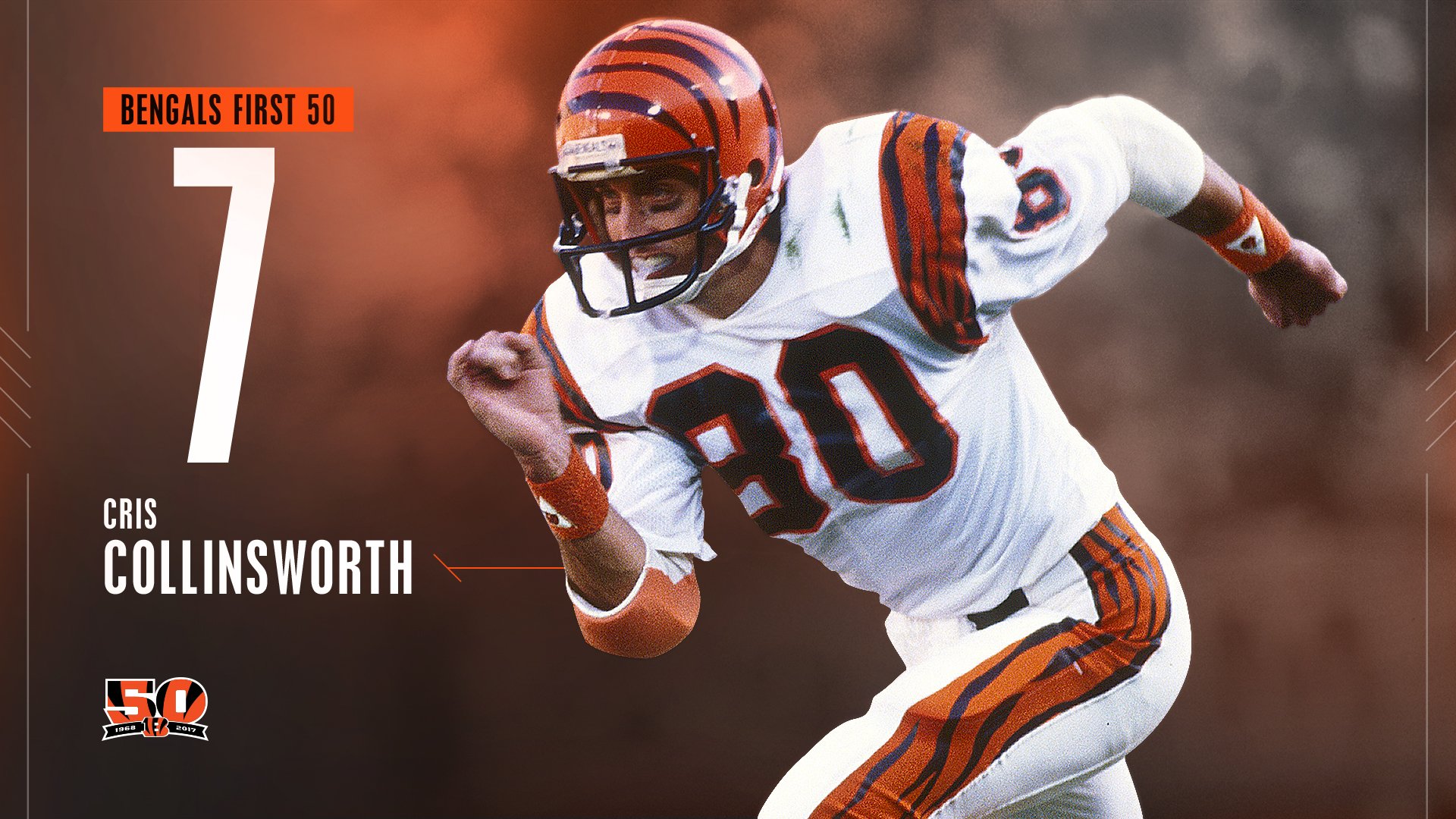 Cincinnati Bengals on X: 'Number 7 in the #Bengals First 50: Cris  Collinsworth “This guy could RUN.”  #Bengals50   / X