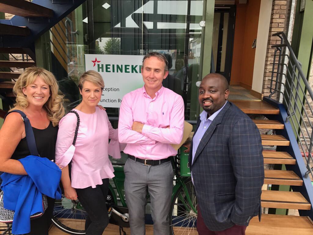 FMIHeadOffice's tweet photo. Our team &amp; @Heineken_IE enjoying a trip to Cork city centre on a lovely Irish summers day ☔️😃 #beerlinecleaning #PeoplePower #FMISummer17 https://t.co/zQlvB5AX2C