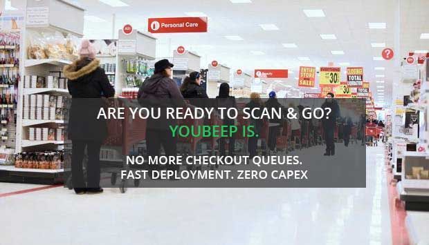 Are you ready to Scan&amp;Go? YouBeep is. Get it working within a month. No more checkout queues. #customerexperience buff.ly/2uA08xB