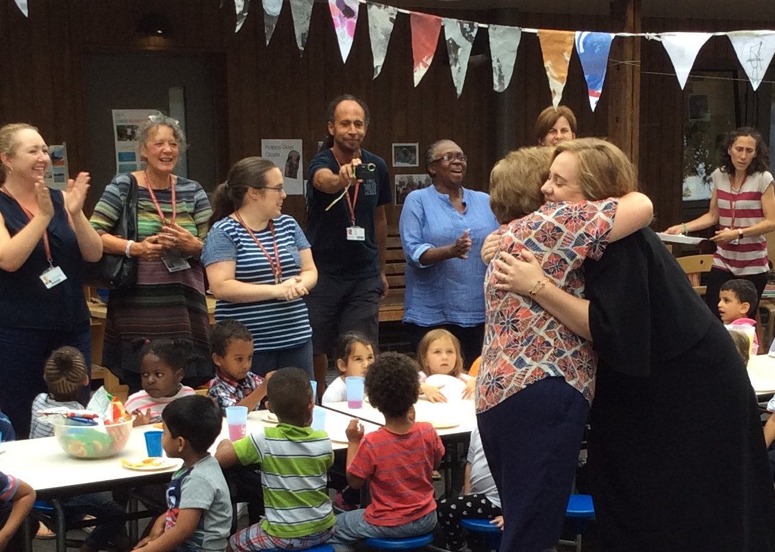 StAnnesAvondale's tweet image. We had a special visitor 'Adele' at our End of Year party! We also said Farewell to Gloria who is retiring after 22 years in our Nursery!