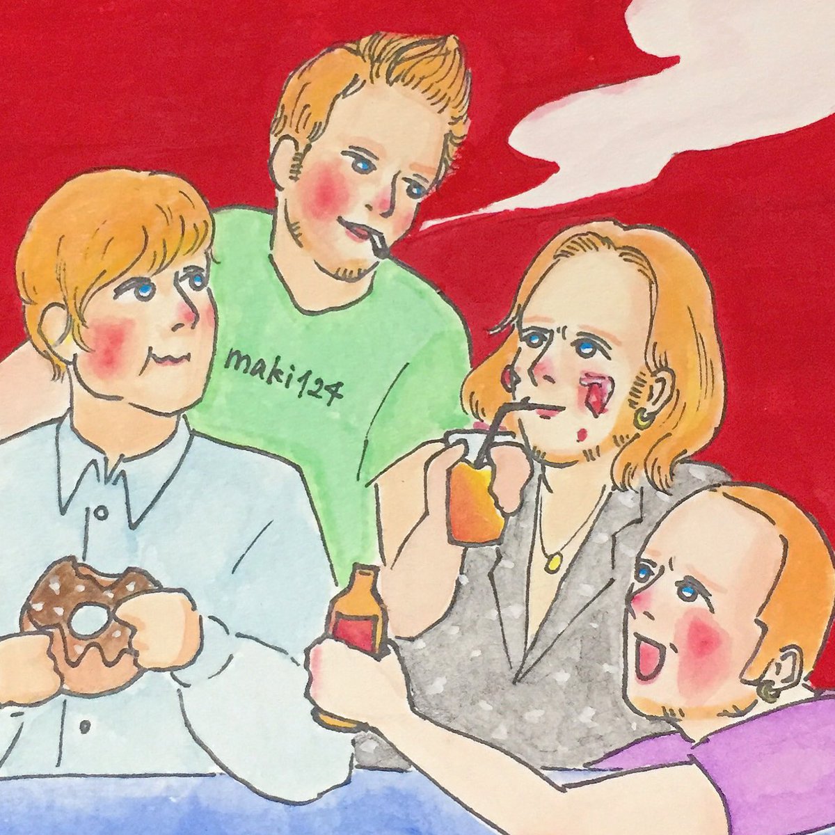 へ に し トリンブル氏の髪型推移イラスト