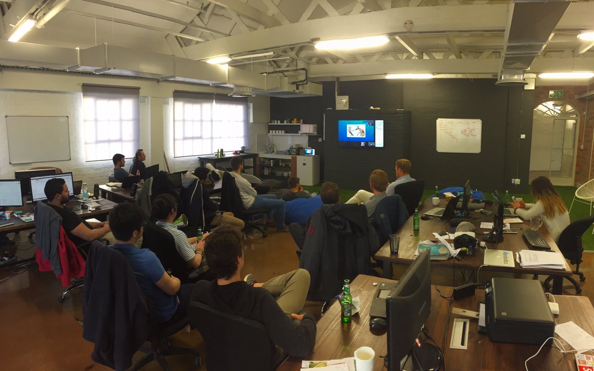 aerobotics_intl's tweet photo. Fascinating #everythursdays presentation from @pieterboon83 and the @Xomnia_BV team #AI #selfdrivingboat https://t.co/IIJRAQGTYZ
