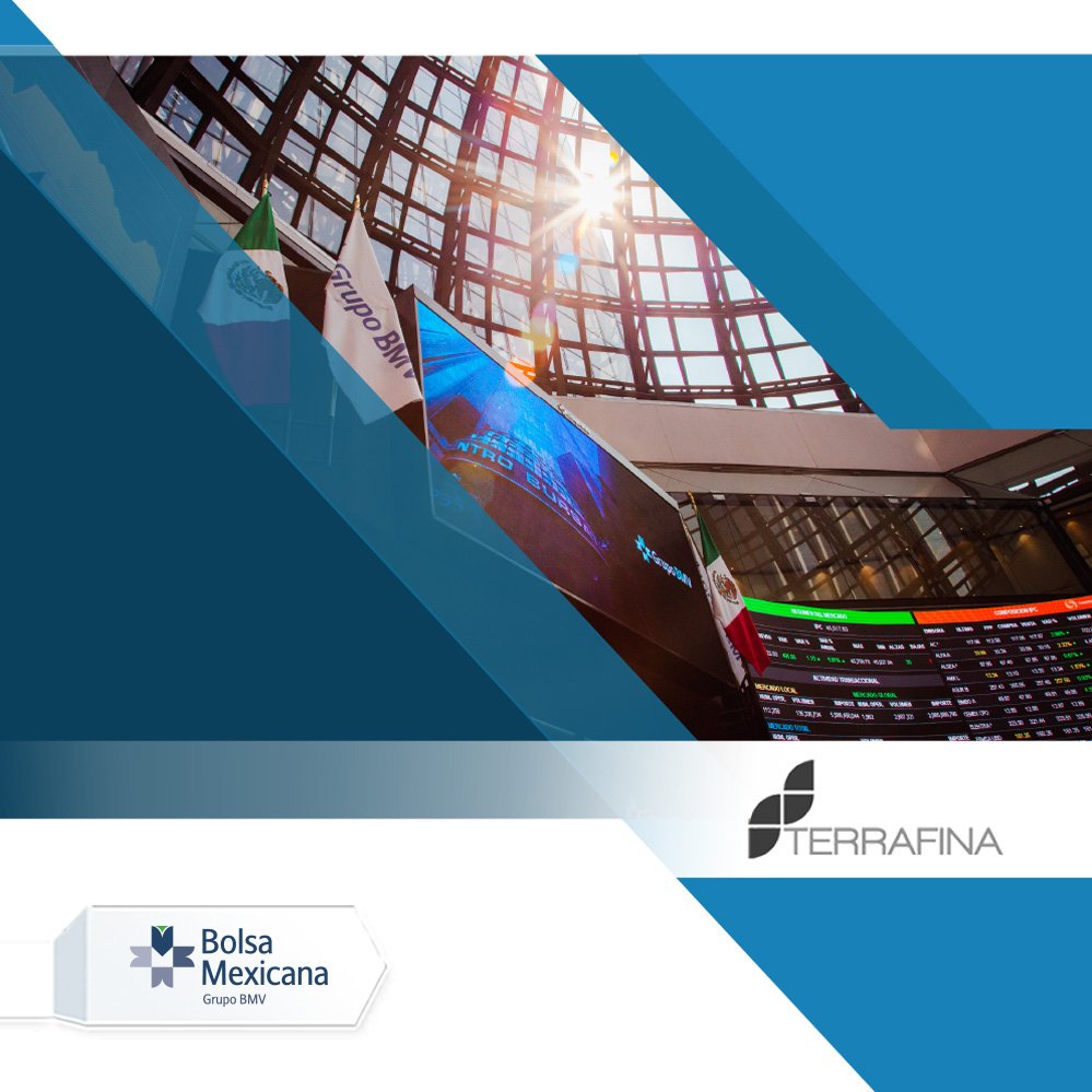 BMVMercados's tweet photo. . @TerrafinaFibra llevó a cabo una Oferta Pública Primaria Global de Certificados Bursátiles Fiduciarios Inmobiliarios #CBFIs https://t.co/u4rJDRYauF