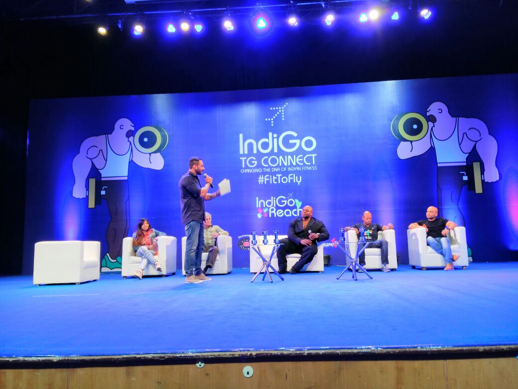 IndiGo6E's tweet photo. Getting into the fitness business in today's scenario! Our panel at #TGConnect, a #FitToFly initiative discuss Fitness entrepreneurship https://t.co/TNomASU00a